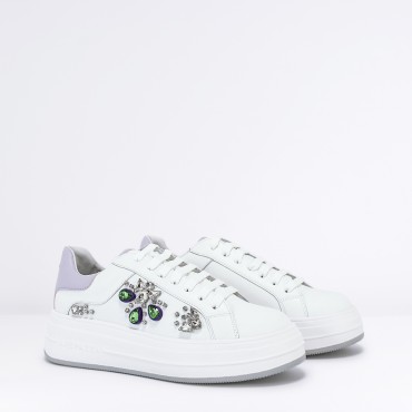 Sneaker in Pelle Col. Bianco