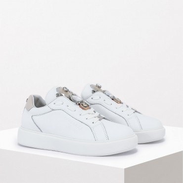 Sneaker in Pelle Col. Bianco