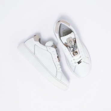 Sneaker in Pelle Col. Bianco