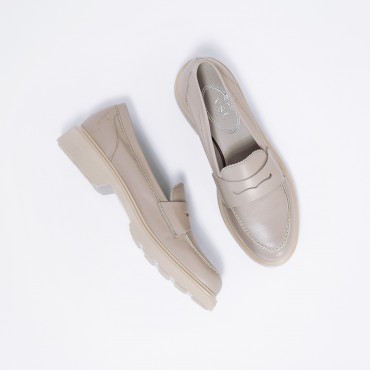 Mocassino in Pelle Col. Beige