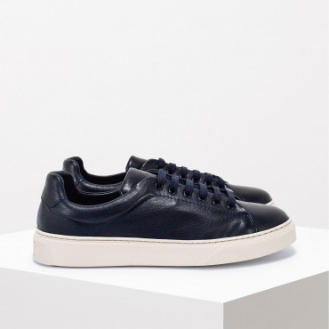 Sneaker in Pelle Col. Blu