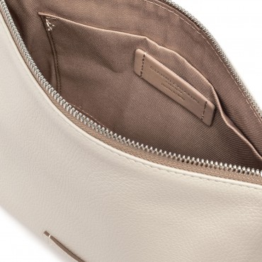 Borsa Nora Pouch in Pelle Col. Panna