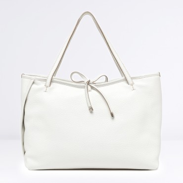 Borsa Shopping Ray in pelle Col. Bianco