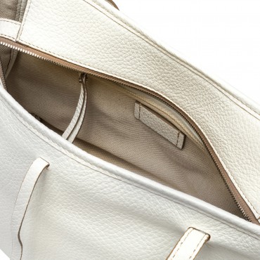 Borsa Shopping Ray in pelle Col. Bianco