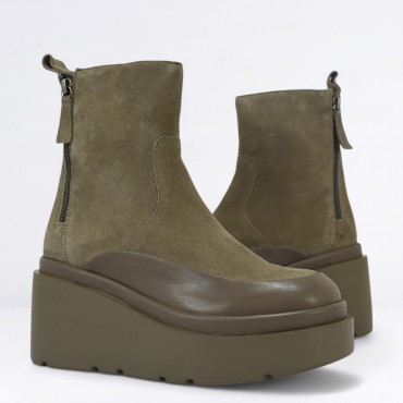 Tronchetto in camoscio Col. Beige