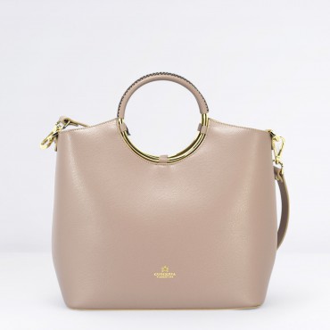 Tote bag Oblò in pelle Col. Nude