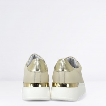 Sneaker in pelle Col. Avorio