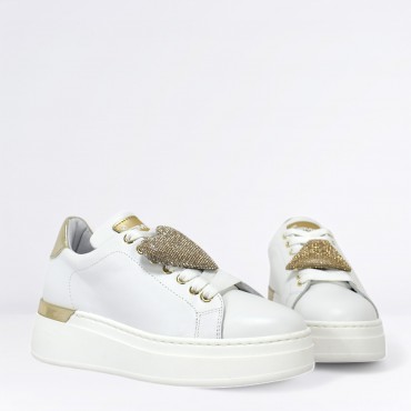 Sneaker in pelle Col. Bianco