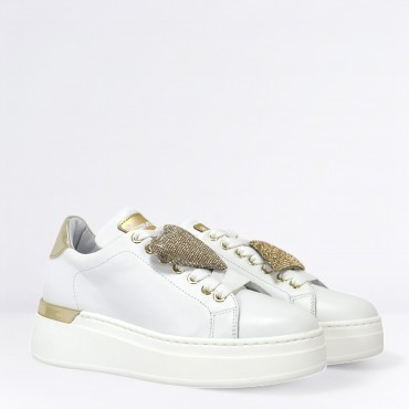 Sneaker in pelle Col. Bianco