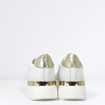Sneaker in pelle Col. Bianco