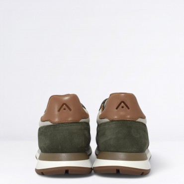 Sneaker Grizz in Pelle Col. Verde multi