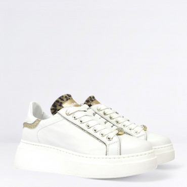 Sneaker in pelle Col. Bianco