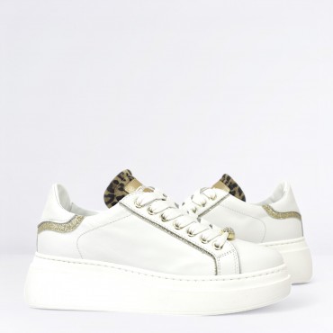 Sneaker in pelle Col. Bianco