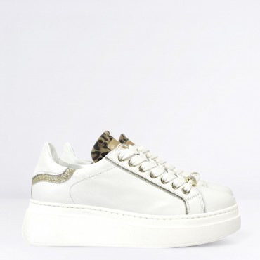 Sneaker in pelle Col. Bianco