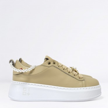Sneaker in Pelle Col. Beige