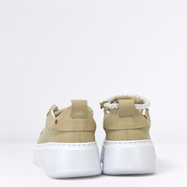 Sneaker in Pelle Col. Beige