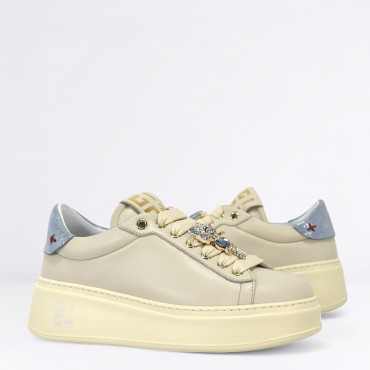 Sneaker in Pelle Col. Beige