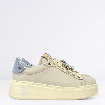 Sneaker in Pelle Col. Beige