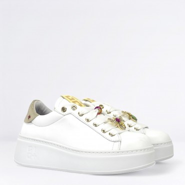 Sneaker in Pelle Col. Bianco
