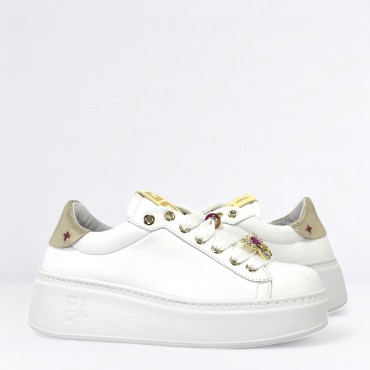 Sneaker in Pelle Col. Bianco