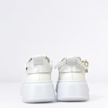 Sneaker in Pelle Col. Bianco