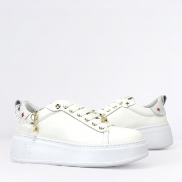 Sneaker in Pelle Col. Bianco