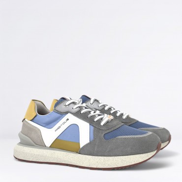 Sneaker Owens in Pelle Col. Grigio