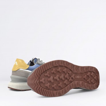Sneaker Owens in Pelle Col. Grigio