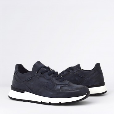 Sneaker in Pelle Col. Blu