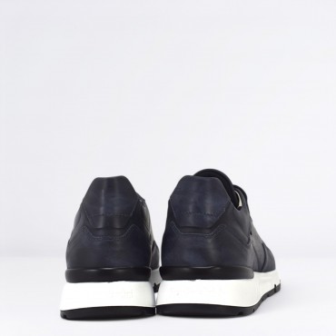 Sneaker in Pelle Col. Blu