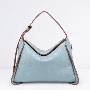 Borsa Penelope in Pelle Col. Celeste