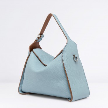 Borsa Penelope in Pelle Col. Celeste
