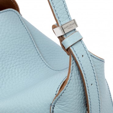 Borsa Penelope in Pelle Col. Celeste