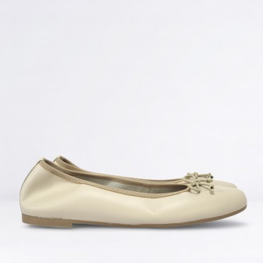 Ballerina in Pelle Col. Beige