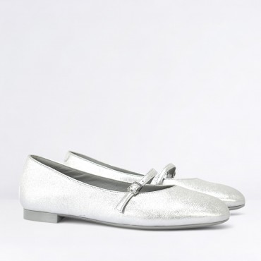 Ballerina in Pelle Col. Argento