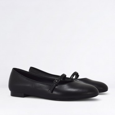 Ballerina in Pelle Col. Nero
