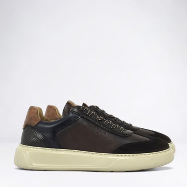 Sneaker in Pelle Col. Marrone