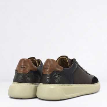 Sneaker in Pelle Col. Marrone