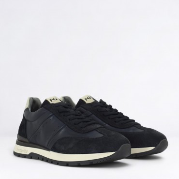 Sneaker in Pelle Col. Blu