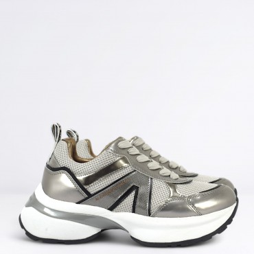 Sneaker Victoria in Pelle Col. Argento