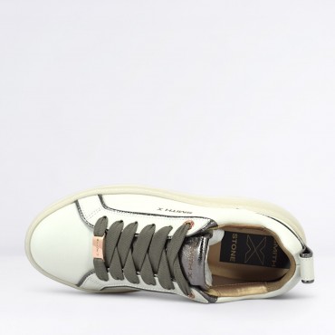 Sneaker Stone in Pelle Col. Ghiaccio