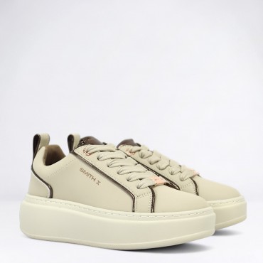 Sneaker Stone in Pelle Col. Avorio