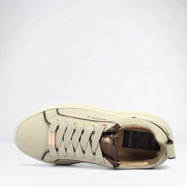 Sneaker Stone in Pelle Col. Avorio