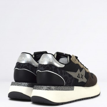 Sneaker Big Stargirl Mix Material Col. Nero