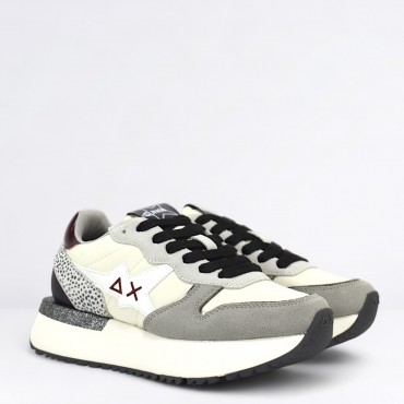 Sneaker Big Stargirl Mix Material Col. Bianco