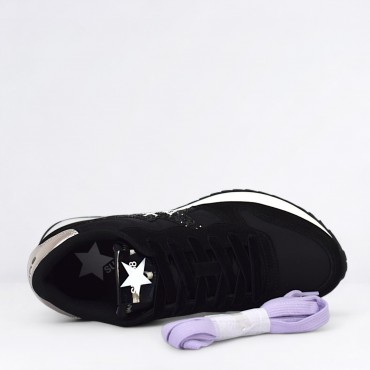 Sneaker Stargirl glitter logo Col. Nero