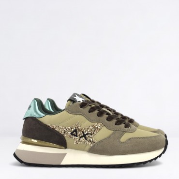 Sneaker Stargirl glitter logo Col. Beige