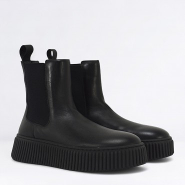 Tronchetto Chelsea in pelle Col. Nero