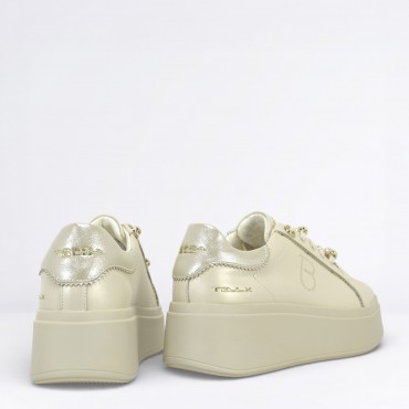 Sneaker in pelle Col. Beige