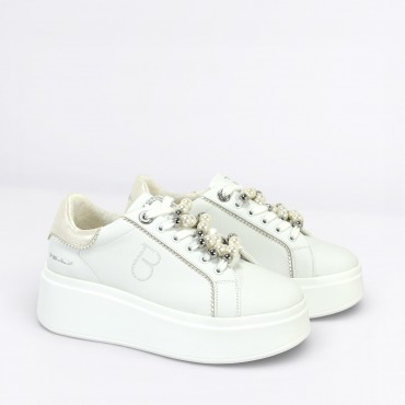 Sneaker in pelle Col. Bianco